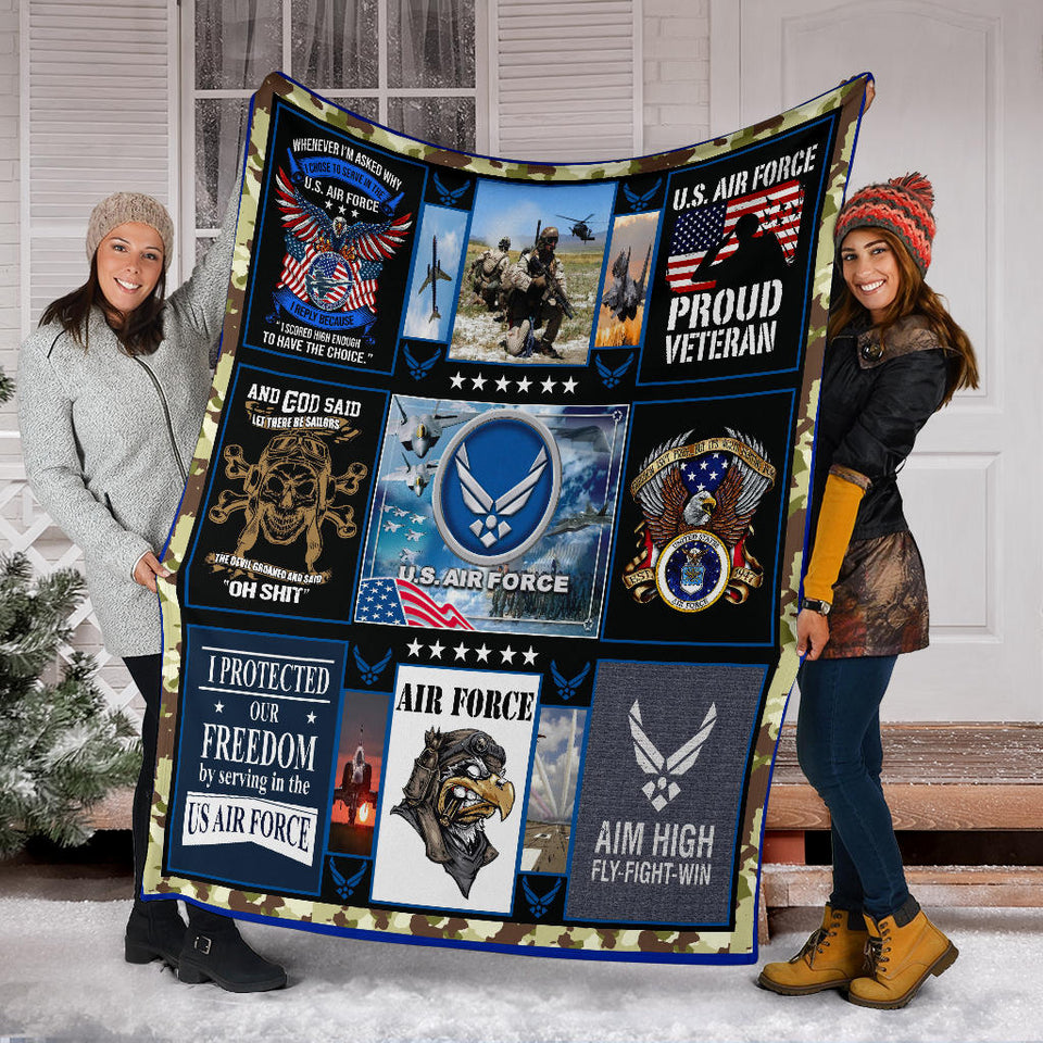 Airforce Veteran Blanket