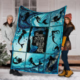 Mermaid Blanket She dreams of the ocean blanket