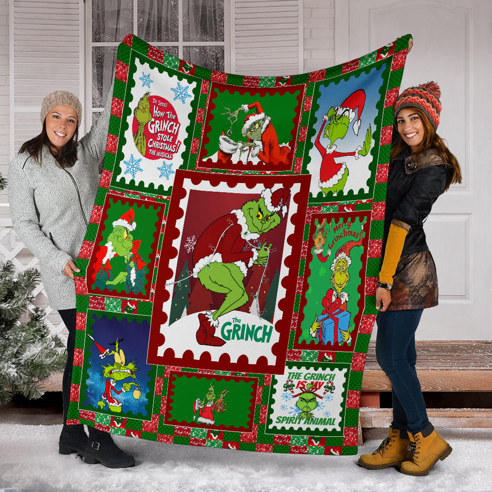 The Grinch Christmas Blanket