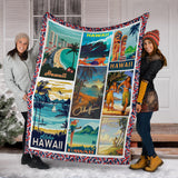 Hawaii Blanket Hawaiian Culture & History Quilt