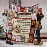 Baseball Grandson Blanket copy