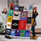 Mr.Jyotis Friends Blanket - We were On a Break Moo Point They Donâ€™t Know That We Know They Know We Know Pivot Cozy Plush Fleece Blanket One Size/White (60"x80") PL