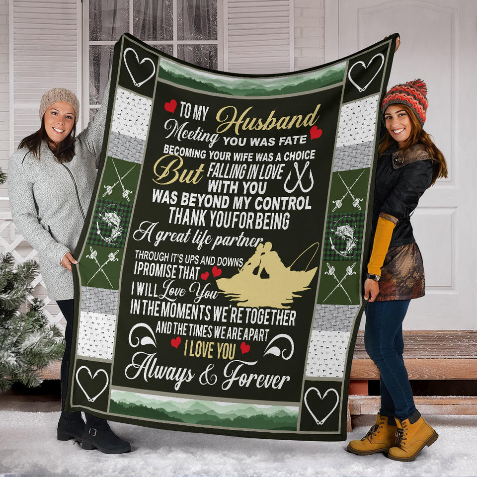 Fishing Blanket To My Husband