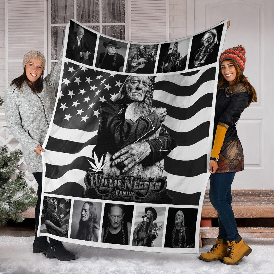 Willie Nelson Black And White Quilt copy