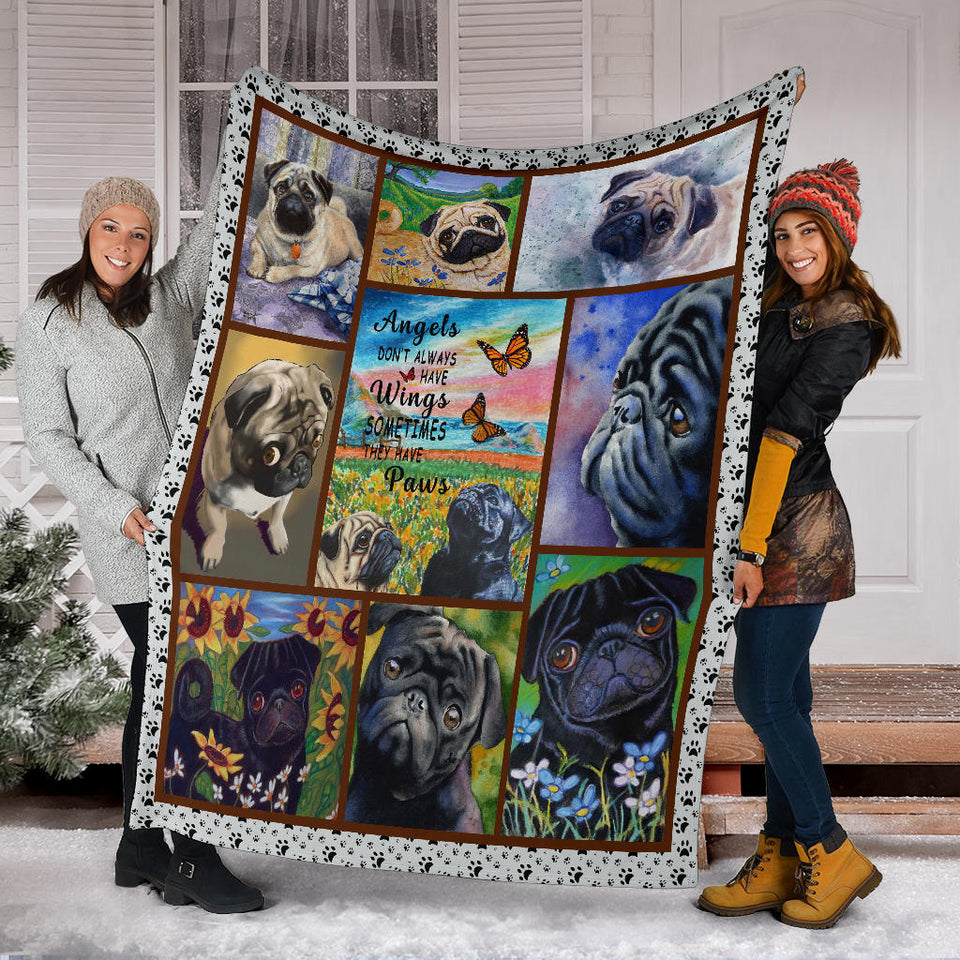 Pug Blanket Dog Blanket