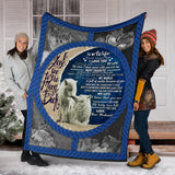 To My Wife I Love You To The Moon And Back Blanket