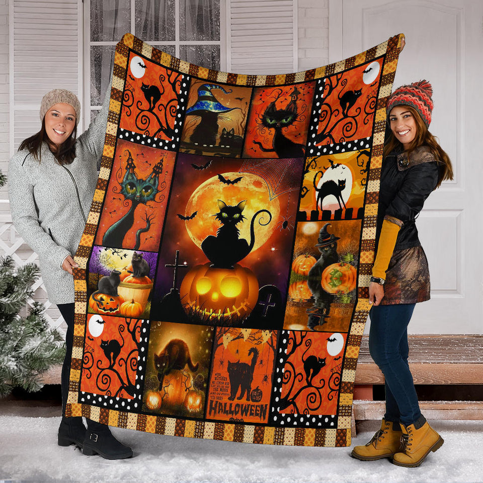 Halloween Cat Blanket Fleece