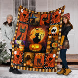 Halloween Cat Blanket Fleece