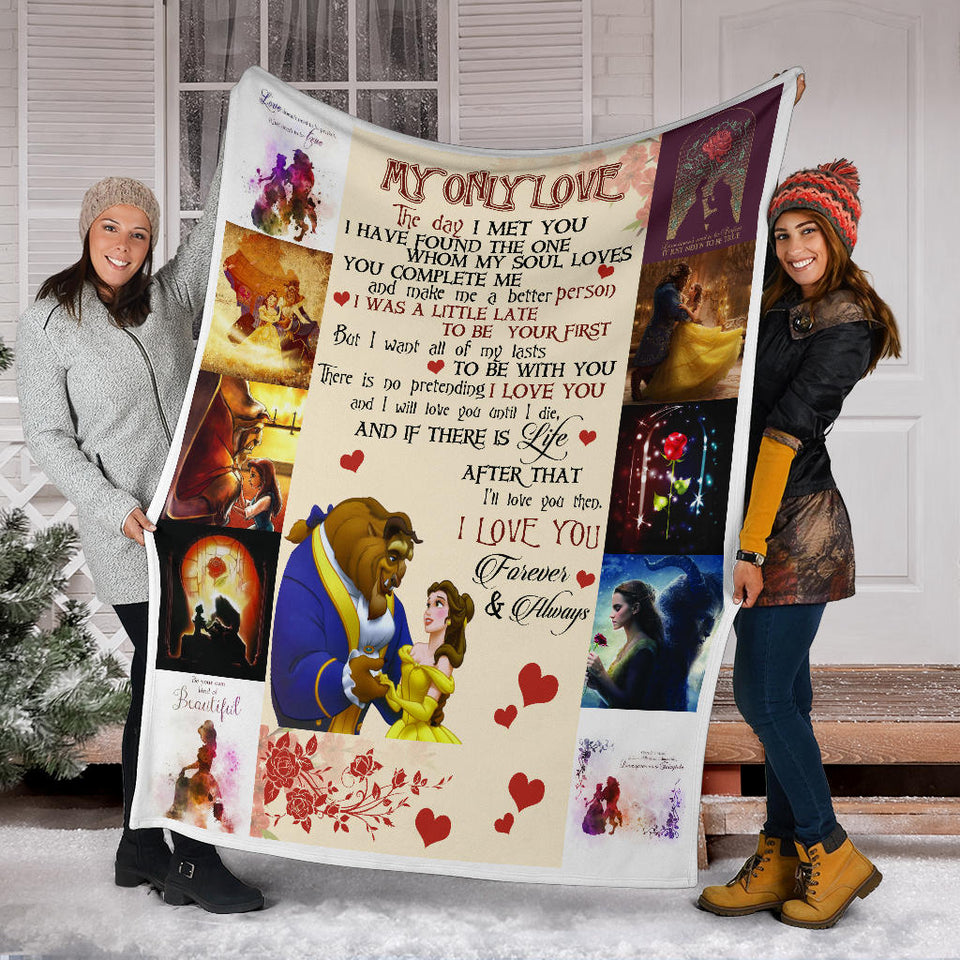 Beauty and the beast blanket