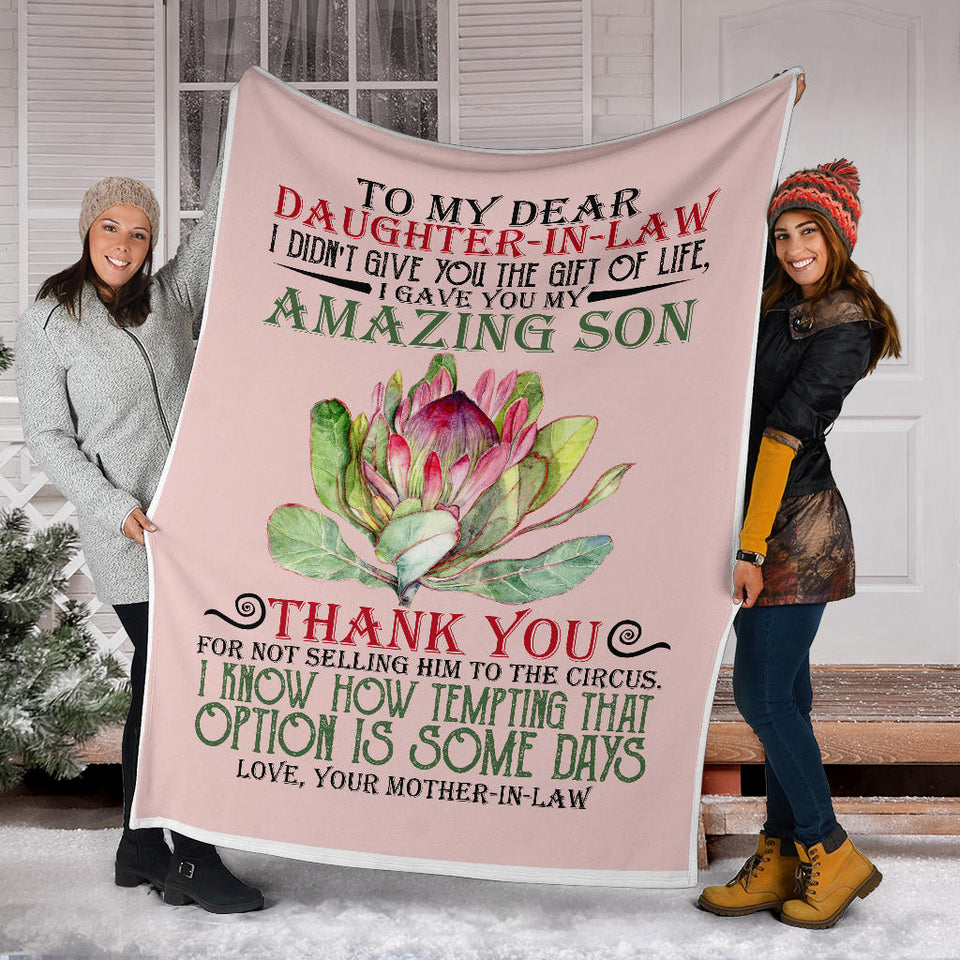 To My Dear Daughter In Law I Gave You My Amazing Son