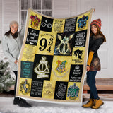 Harry Potter Blanket, Harry Potter Quilt - Cozy Plush Fleece, Sherpa Blanket - PL