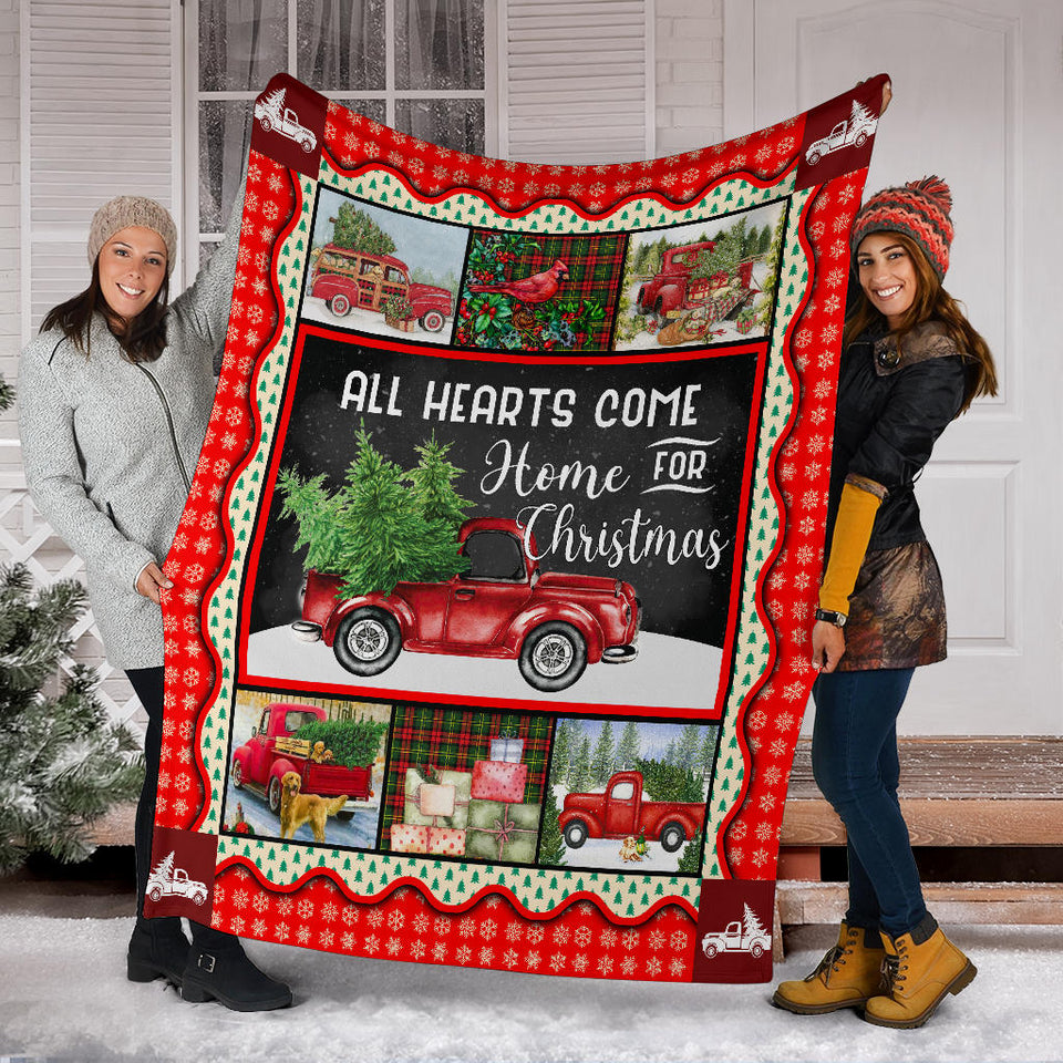 Red Truck Christmas Blanket copy