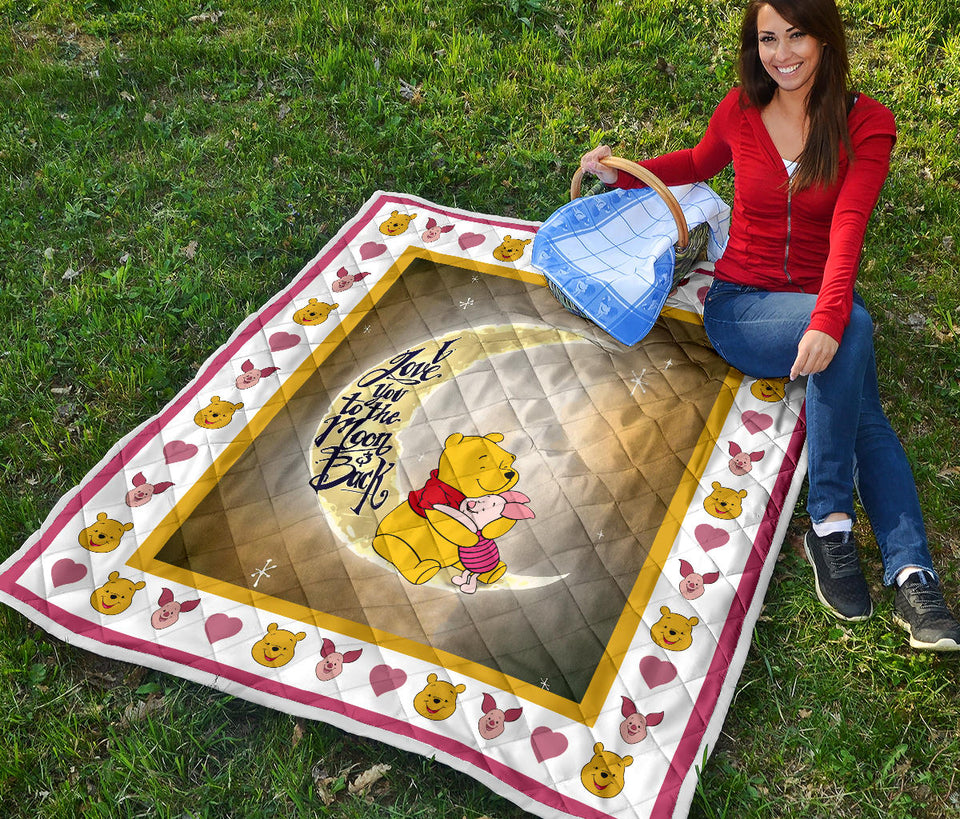 Pooh Blanket I love you to the Moon and back copy