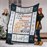 Elephant Blanket I love you in the morning and in the afternoon Quilt copy