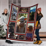 Baby Yoda Blanket, Star Wars Blanket - Baby Yoda Quilt Fleece, Sherpa Blanket - PL