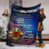 To My Girlfriend I Fall For You Every Day Blanket copy