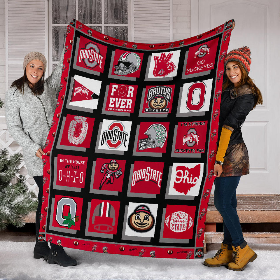 Ohio State Buckeyes Blanket V2