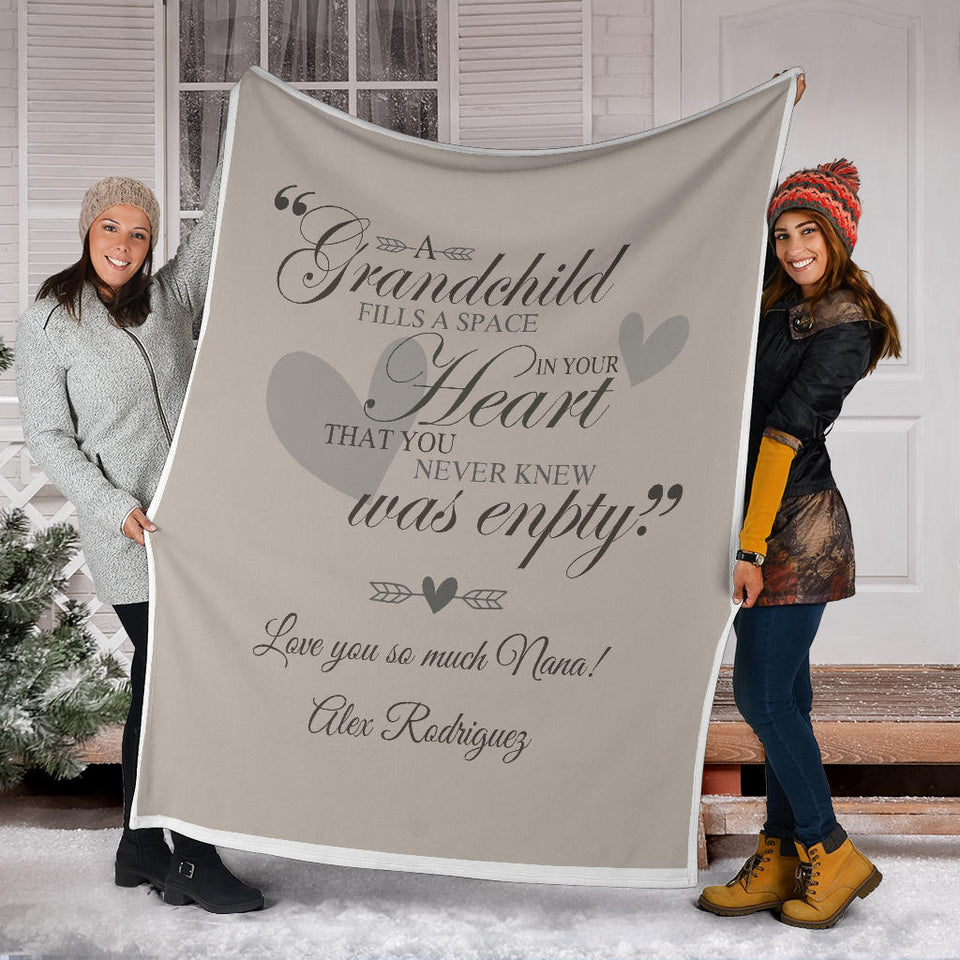 Grandma Blanket Throw for Kids Grandpa Mom
