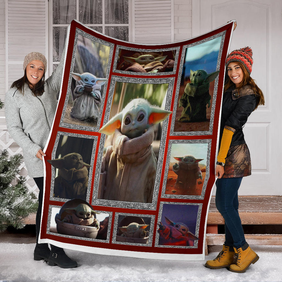 Baby Y-oda Blanket, Funny Blanket, Birthday Blanket Gift Idea for Men Women, Blanket Fit Couch Bed Sofa for Adult Child (Cozy Plush Fleece Blanket - 60"x80") PL