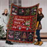 Merry Christmas Flamingo Blanket