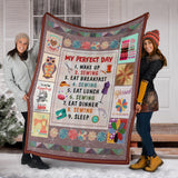 My Perfect Day, I Love Sewing Blanket copy