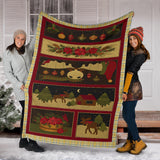 Moose Christmas Blanket