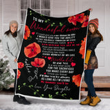 to My Wonderful MOM Blanket, to My Mom Blanket, to My Wonderful MOM How Special You are to ME 3D Pattern Custom Fleece Photo Blanket Fan Gift for Mom Mother - PL
