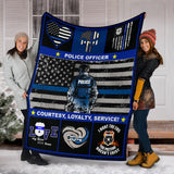 Police Officer Courtesy Loyalty Blanket copy