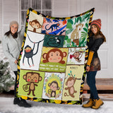 Monkey Make Me Happy Blanket