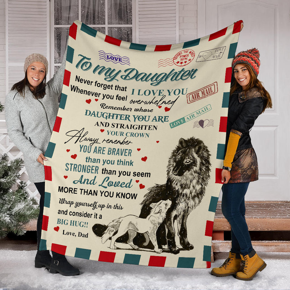 To My Daughter Air Mail Blanket copy