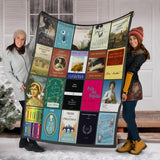 Jane Austen Books Blanket