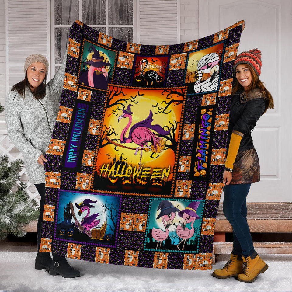 Halloween Flamingo Blanket