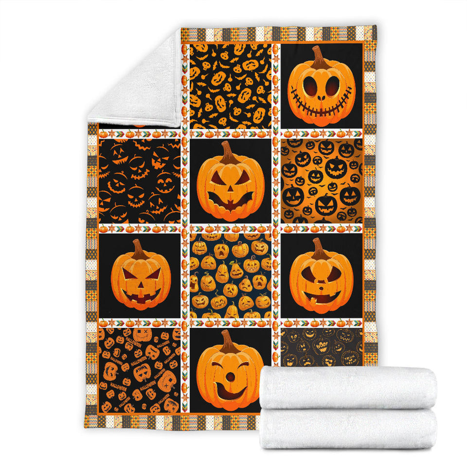 Pumpkin Emoticon Blanket