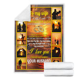 to My Wife Blanket, To My Wife I Wish I Could Turn Back The Clock - I Love You Romantic Gifts Birthday Wedding Anniversary Presents for Wife from Husband Kids - PL