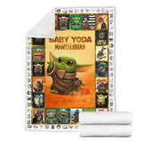 Baby Yo-da Blanket Star-Wars Blanket Mandalorian Blanket - Yo-da Funny Blanket Gift Idea for Men Women - Birthday Gift - Cozy Plush Fleece Blanket - 60"x80" PL
