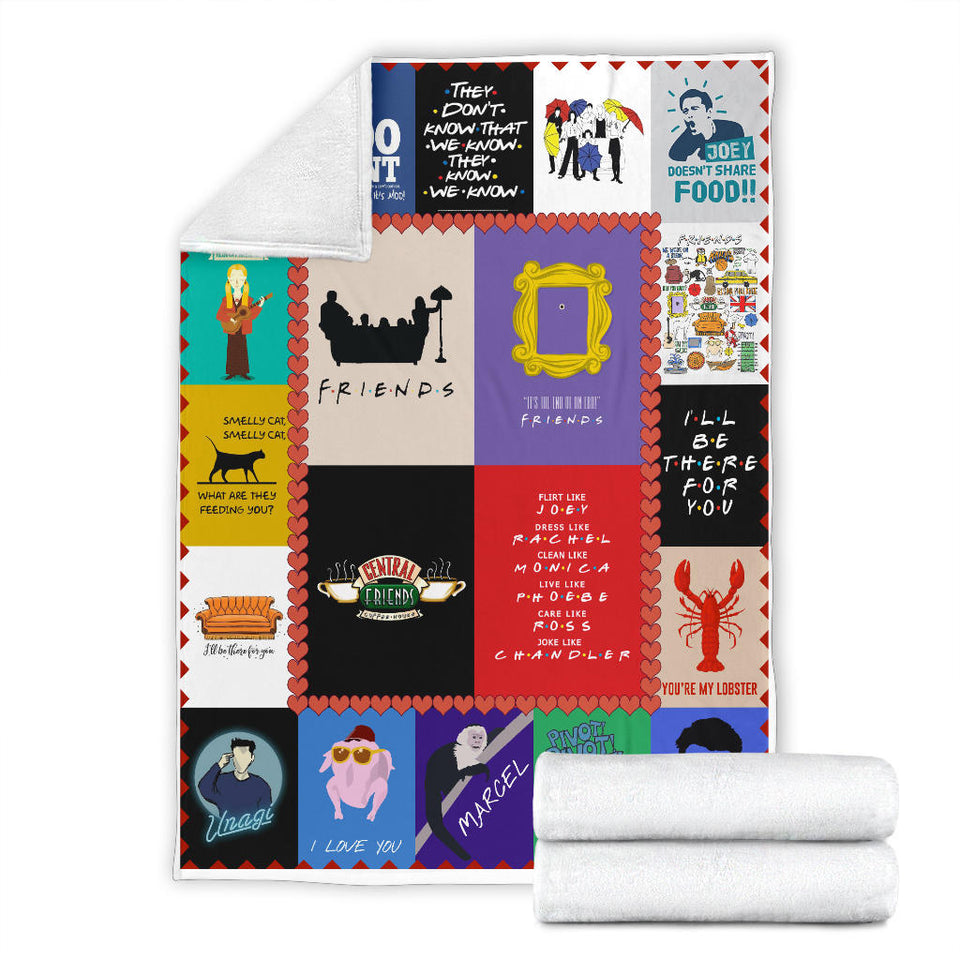 Mr.Jyotis Friends Blanket - We were On a Break Moo Point They Donâ€™t Know That We Know They Know We Know Pivot Cozy Plush Fleece Blanket One Size/White (60"x80") PL