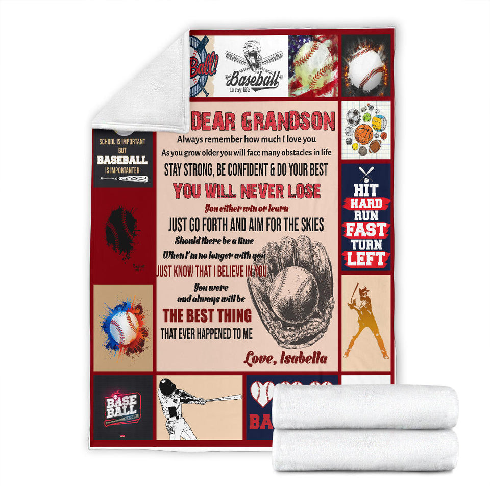 To My Grandson Baseball