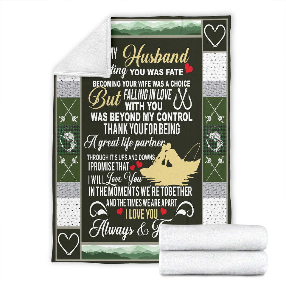 Fishing Blanket To My Husband