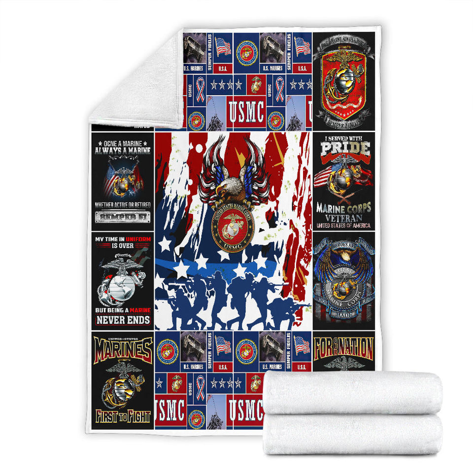 Usmc Veteran Blanket1 copy
