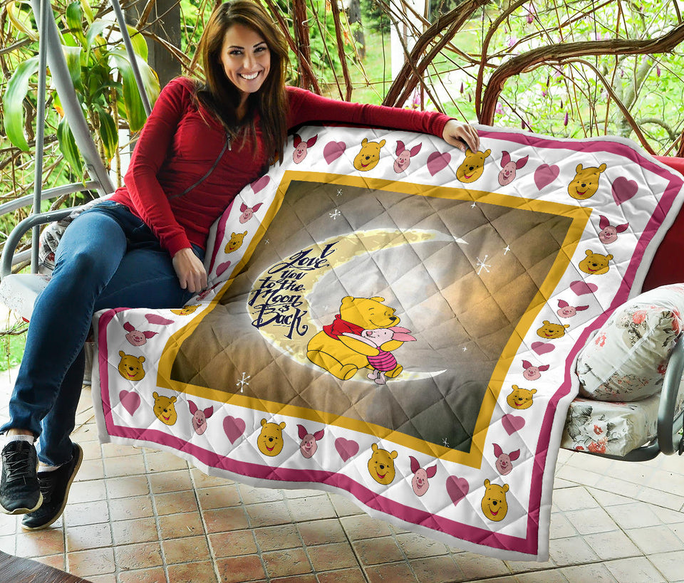 Pooh Blanket I love you to the Moon and back copy