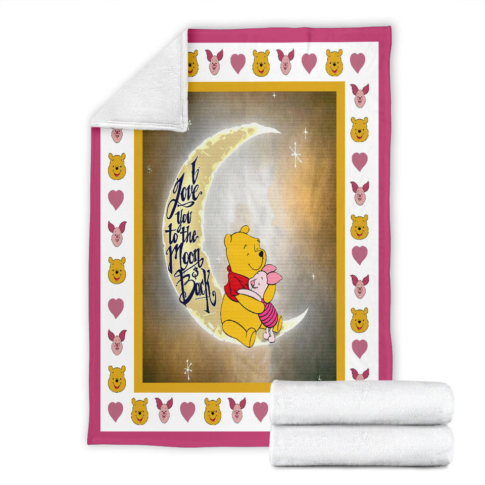 Pooh Blanket I love you to the Moon and back