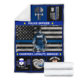 Police Officer Courtesy Loyalty Blanket copy