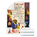 Beauty and the beast blanket