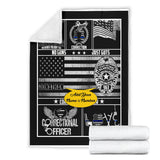 Corrections Officer Thin Silver Grey Gray Line American Flag2