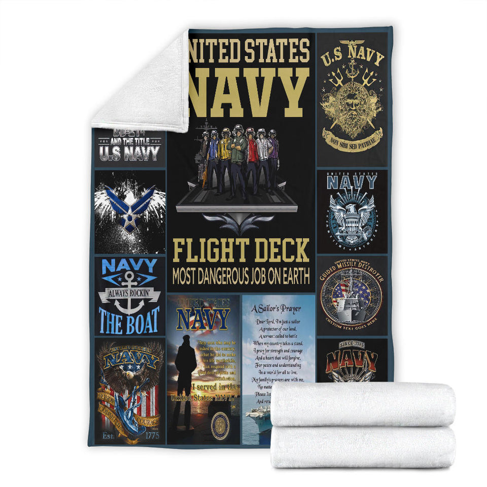 US Navy Blanket Army Quilt US Flag Blanket