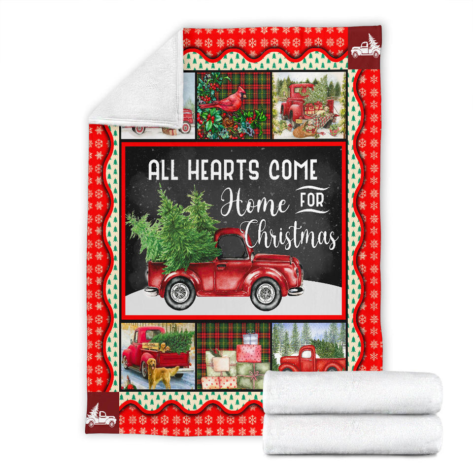 Red Truck Christmas Blanket copy