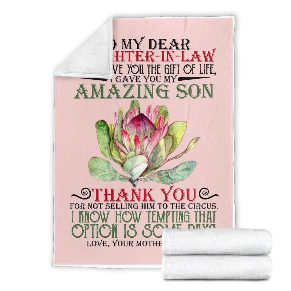 To My Dear Daughter In Law I Gave You My Amazing Son