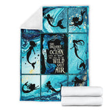 Mermaid Blanket She dreams of the ocean blanket