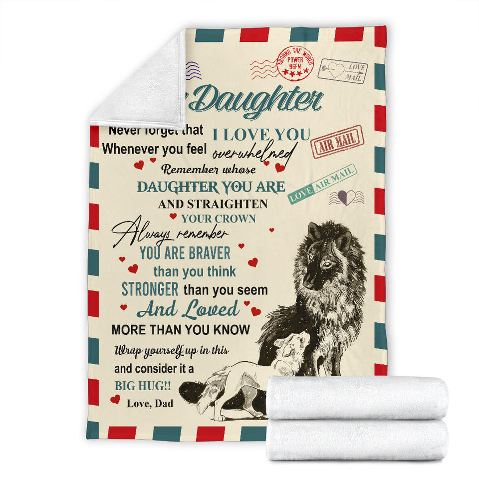 To My Daughter Air Mail Blanket copy
