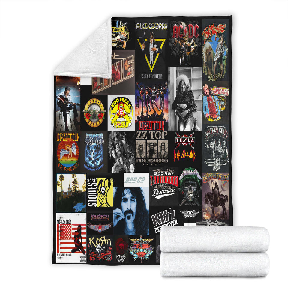 Classic Rock Bands 3D Throw Blanket